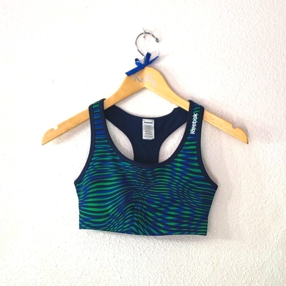 Reebok Blue and Green Sports Bra